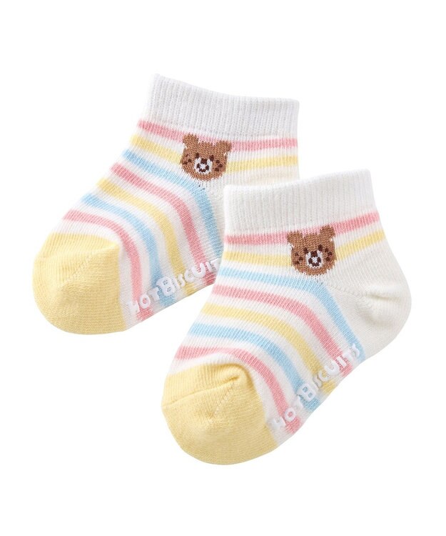 MIKI HOUSE HOT BISCUITS 【9-19cm / 靴下2足セット】ローカット ソックスパック2足セット アイボリー