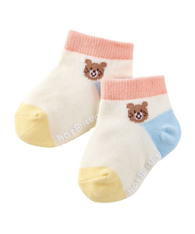 MIKI HOUSE HOT BISCUITS 【9-19cm / 靴下2足セット】ローカット ソックスパック2足セット アイボリー