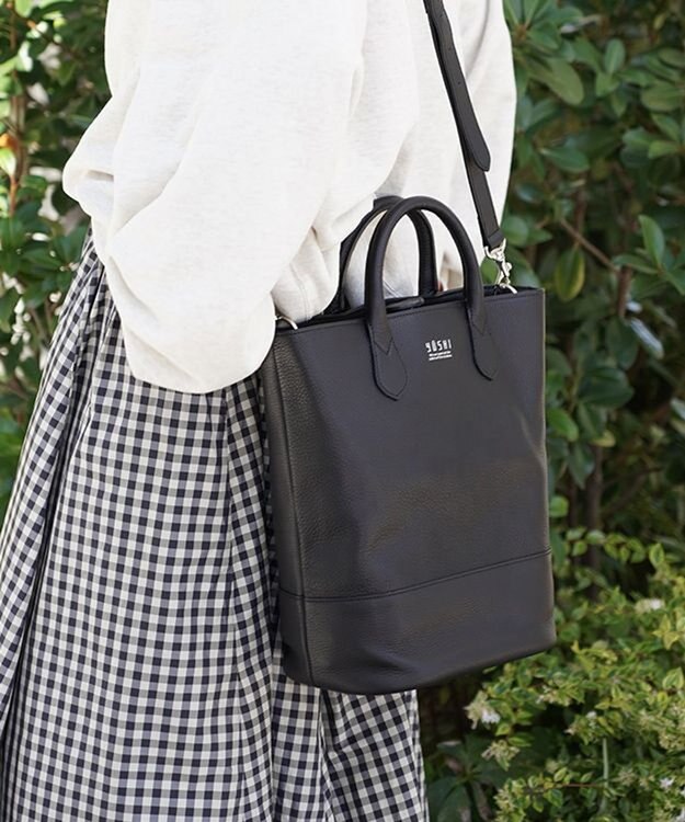 YUSHI EPICE-2WAY BAKETSU SHOULDER ハンドバッグ ショルダーバッグ 2WAY ブラック