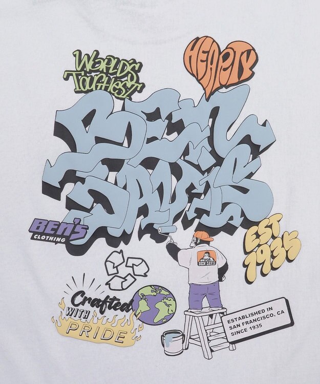 WEGO 別注BENDAVISIプランプロゴT（SS） ホワイト