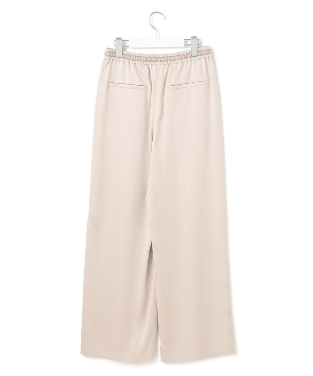 23区 【Oggi9月号掲載/撥水加工】スムースサテン タック ワイド パンツ ベージュ系