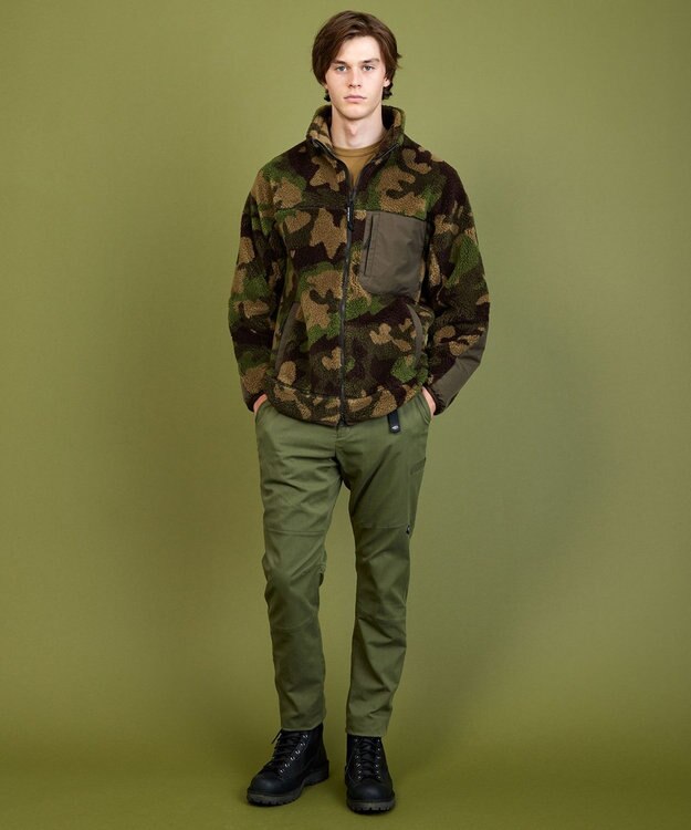 JOSEPH ABBOUD MOUNTAIN 【軽量】カモフラージュフリース ブルゾン カーキ系7