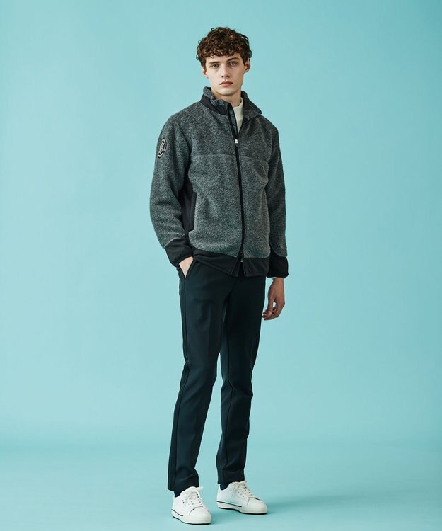 23区GOLF 【MEN】【ウォッシャブル】ボアコンビブルゾン ブラック系