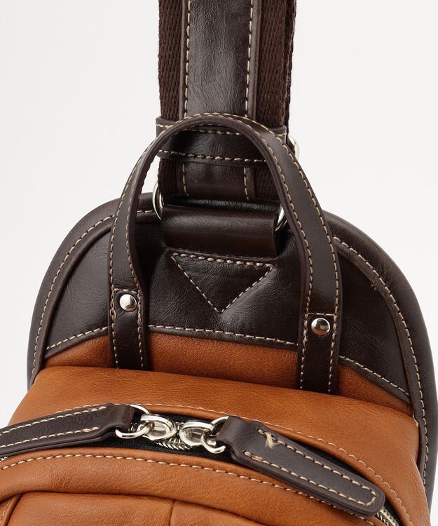 UNBILLION Otias アンティーク仕上げタイプ合皮ボディバッグS キャメル