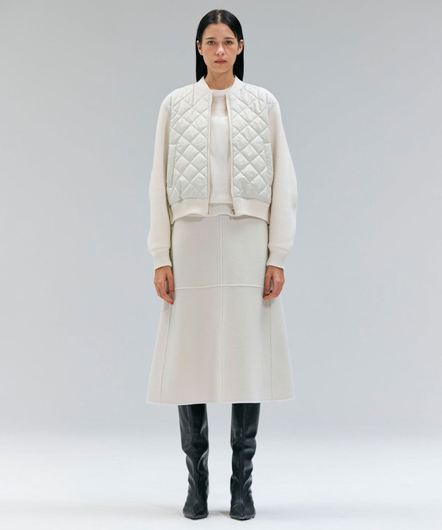 BEIGE， 【GISELe 10月号掲載】DOVER / 異素材ウールキルティングブルゾン Ecru × Ecru