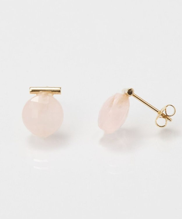 ローズクォーツとアンデシン・オパールetc.ピアス ローズクォーツ 桜 天然石ピアス - ショップ Hachi ピアス・イヤリング