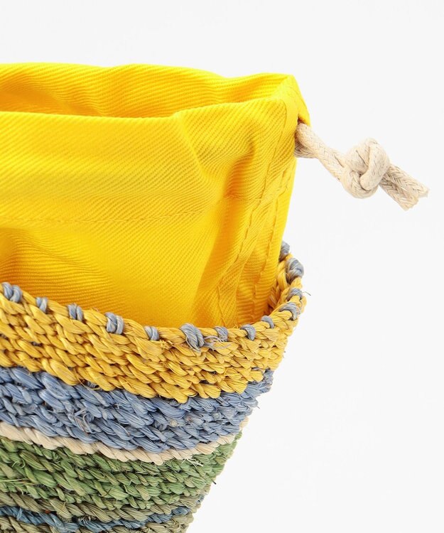 ONWARD CROSSET SELECT 【VIOLAd’ORO】MIRO アバカカラーボーダーバッグ L yellow×blue