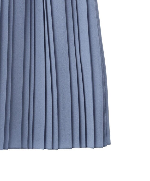 YECCA VECCA ジョーゼットプリーツワンピース Blue