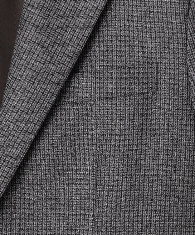 J.PRESS MEN 【定番 / セットアップ対応】マナードシルクホームスパン ガンクラブチェック ジャケット ライトグレー系3