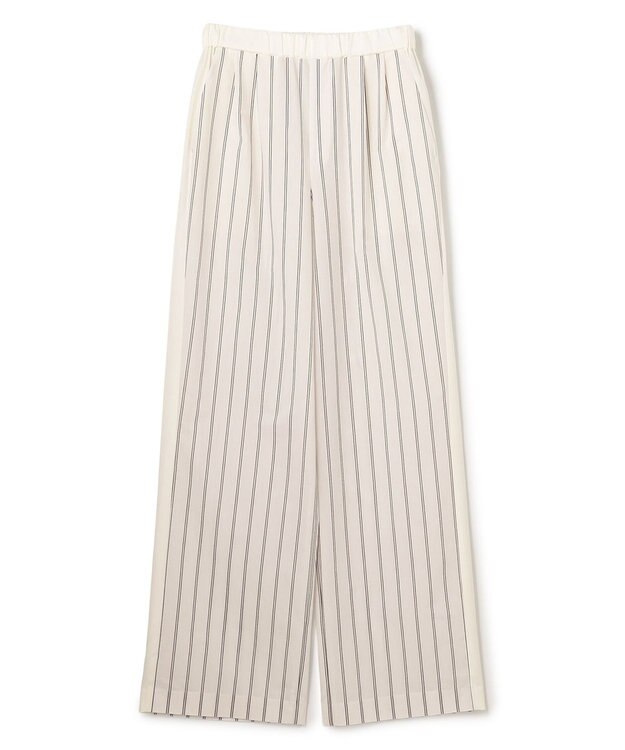 BEIGE， QUARTZ / 側章コンビ ストライプパンツ Black St.