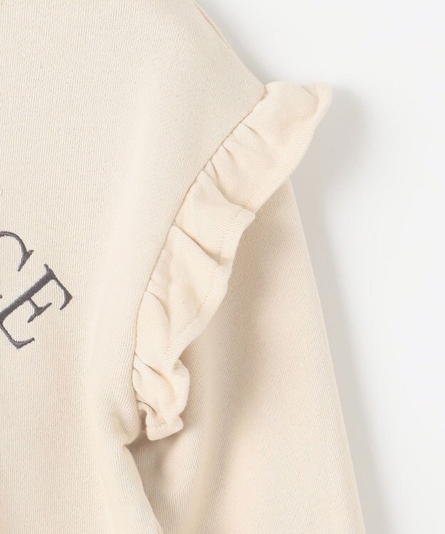 ANY KIDS 袖フリル ロゴ トレーナー エクリュ