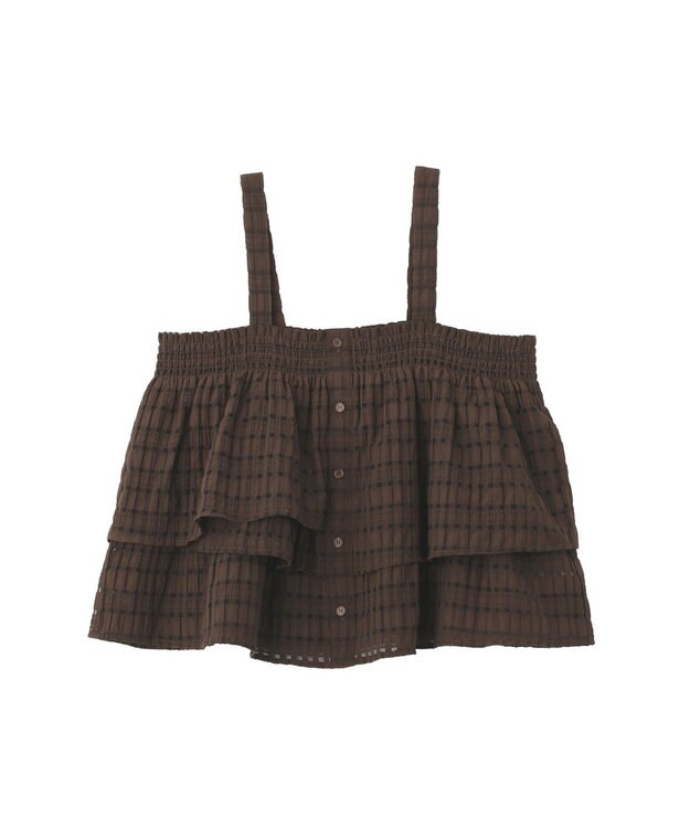 AMERICAN HOLIC シアーチェックビスチェ Brown