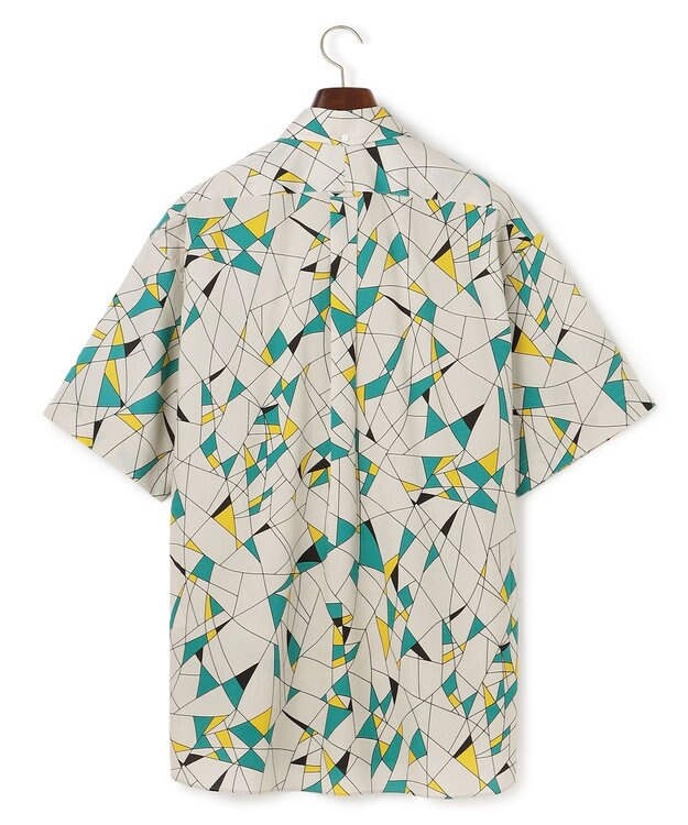 J.PRESS MEN 【J.PRESS ORIGINALS】Vintage Print Half Sleeve Shirt / B.D. / Baggy-Fit ライトグレー系9