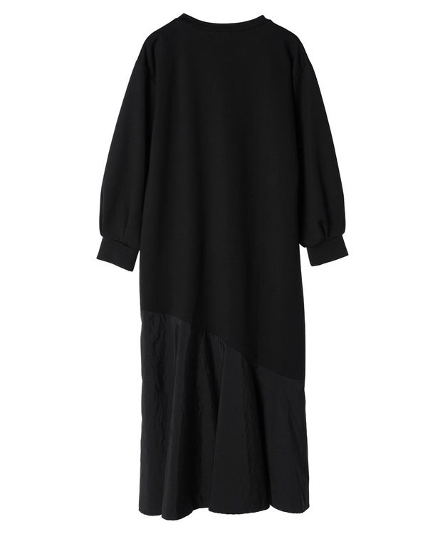 Green Parks armonia．布帛切り替えポンチワンピース Black