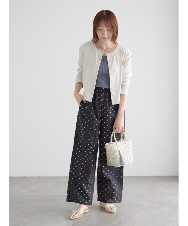 Te chichi 【接触冷感/マシンウォッシャブル】バイカラー2WAYニットタンクトップ チャコールグレー