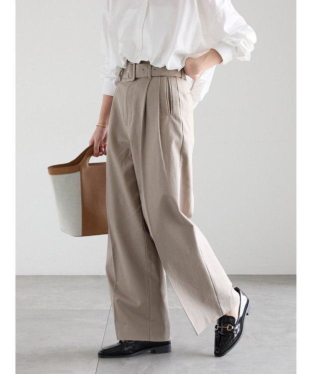 Te chichi ハイウエストワイドチノパンツ《2026 spring catalog item》 ベージュ