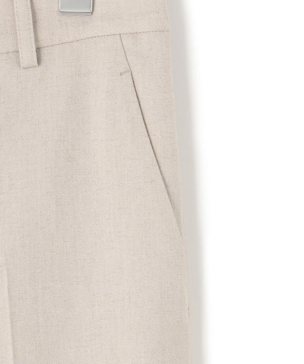 23区 【セットアップ対応/洗える】アイアスマットストレッチ セミワイド パンツ ベージュ系