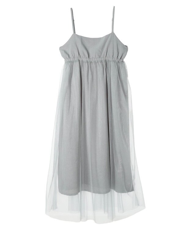 Green Parks ２ＷＡＹラメチュールキャミワンピース Gray