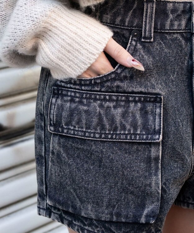 WEGO マイクロショートパンツ デニム中濃加工色