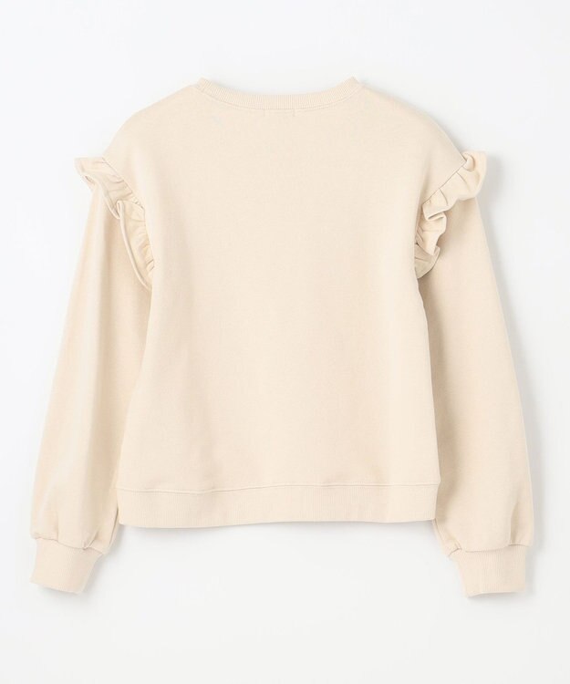 ANY KIDS 袖フリル ロゴ トレーナー エクリュ