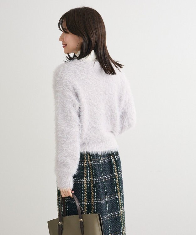 Green Parks ・Ｐｅｔｉｔ　Ｆｌｅｕｒ　シャギーニットカーディガン Light Gray