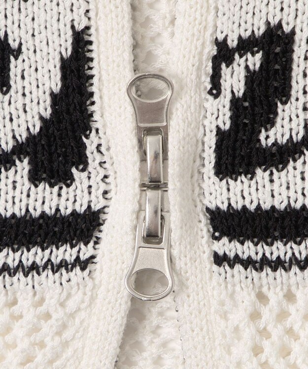 WEGO メッシュラグランニットパーカー ブラック