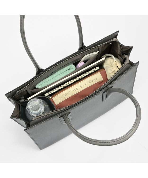 ACE BAGS & LUGGAGE W&.Day/Night スムーク トートバッグ A4サイズ 19192 ダブルアンドデイナイト ダークグレー