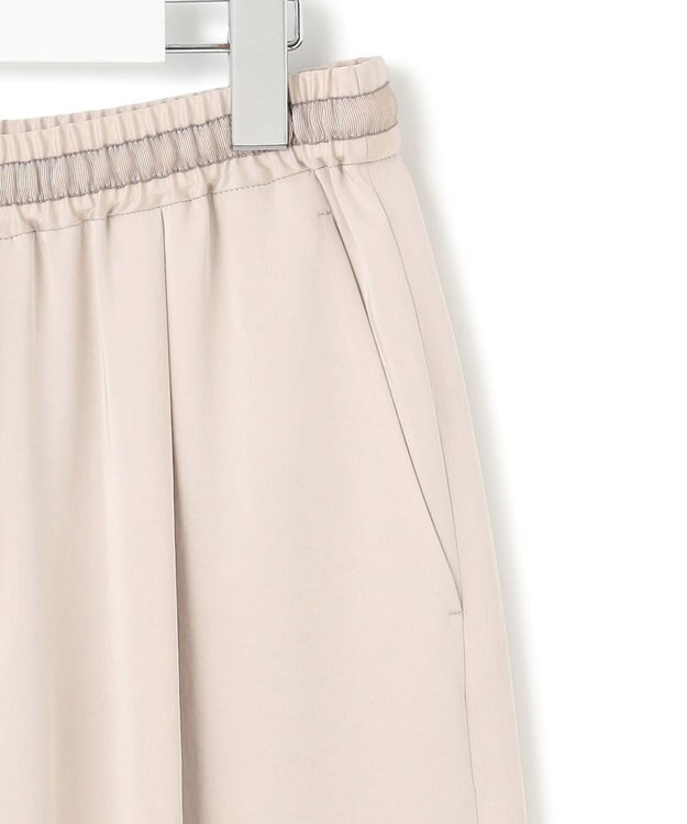 23区 S 【Oggi9月号掲載/撥水加工】スムースサテン タック ワイド パンツ ベージュ系