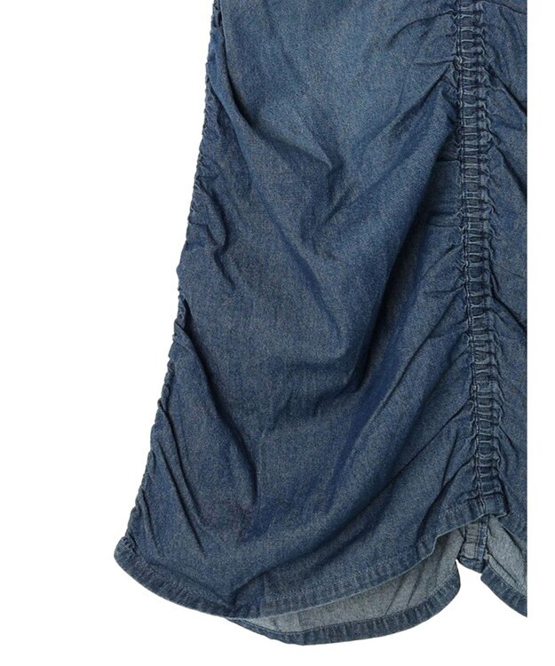 Green Parks ・ＳＵＧＡＲ　ＳＰＯＯＮ　シャーリングデニムスカート Indigo