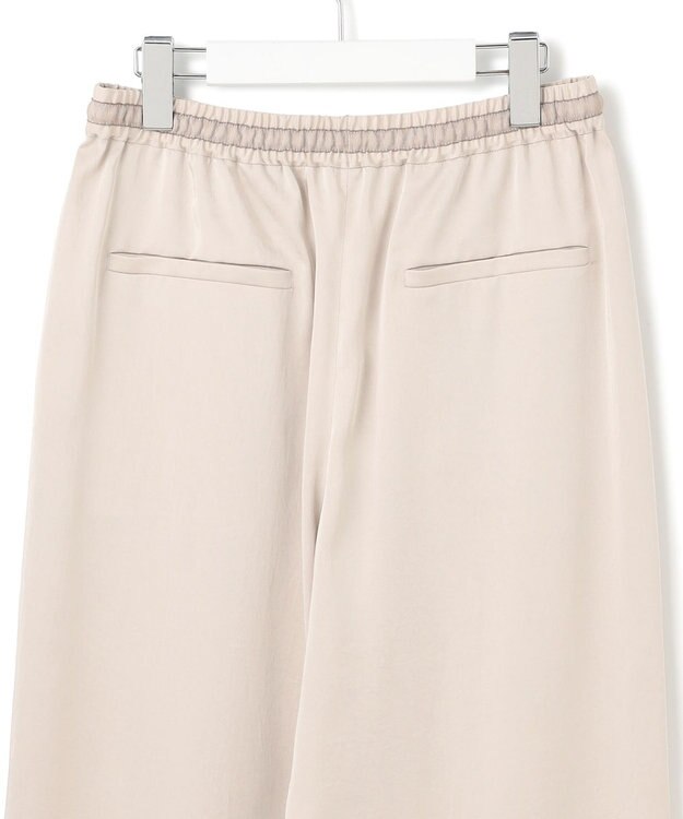 23区 S 【Oggi9月号掲載/撥水加工】スムースサテン タック ワイド パンツ ベージュ系