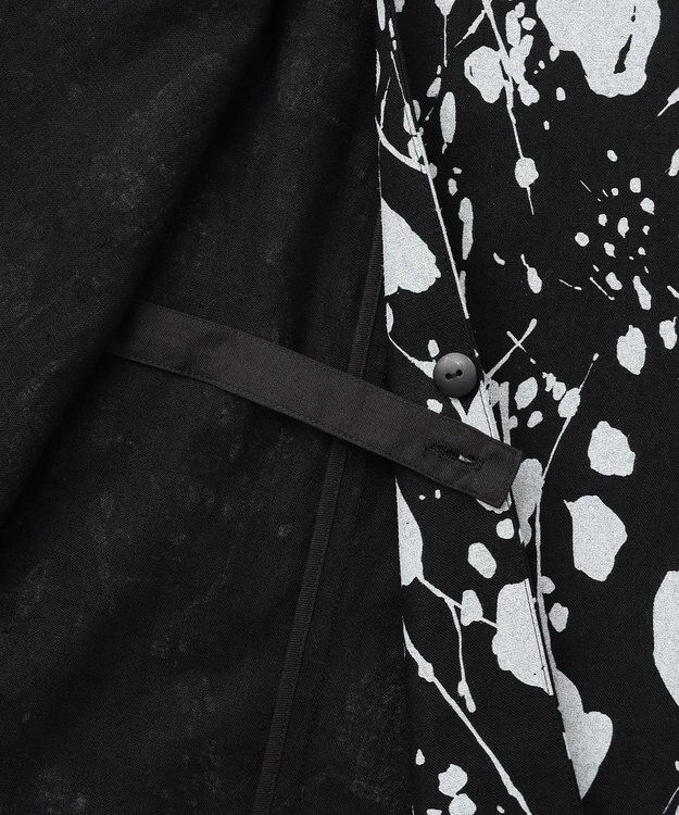 23区 【エステータ】ピグメントプリント スカート ブラックxホワイト