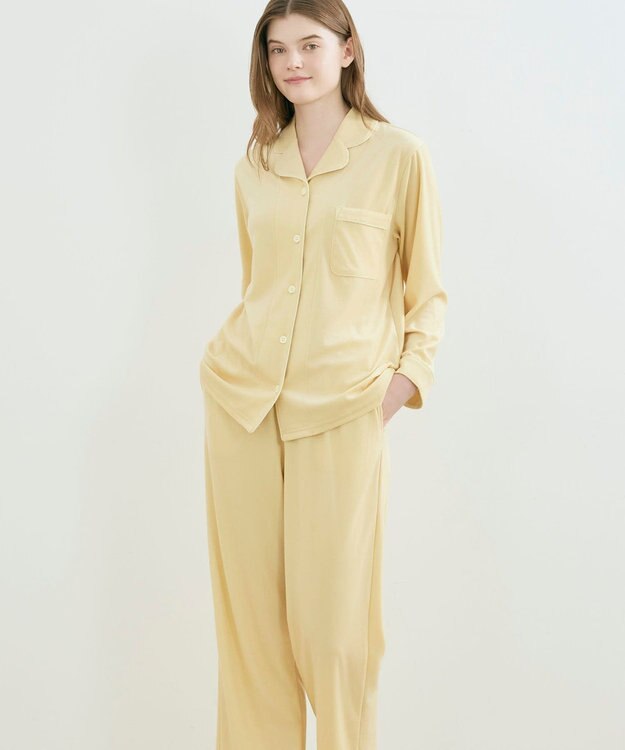une nana cool なめらかパイルパジャマ MADE WITH LIBERTY FABRIC イエロー