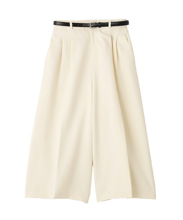 YECCA VECCA ベルトSETクロップド丈パンツ Ivory