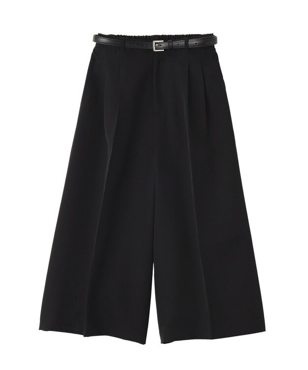 YECCA VECCA ベルトSETクロップド丈パンツ Black