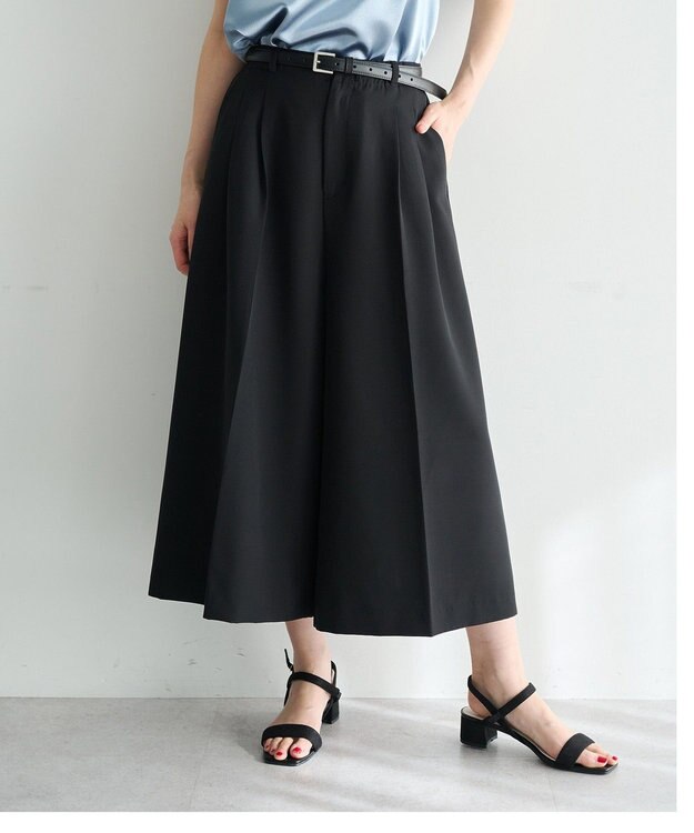 YECCA VECCA ベルトSETクロップド丈パンツ Black