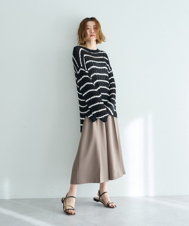 YECCA VECCA ベルトSETクロップド丈パンツ Mocha