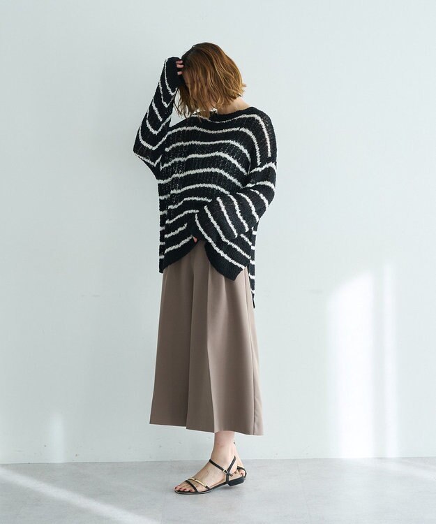 YECCA VECCA ベルトSETクロップド丈パンツ Mocha