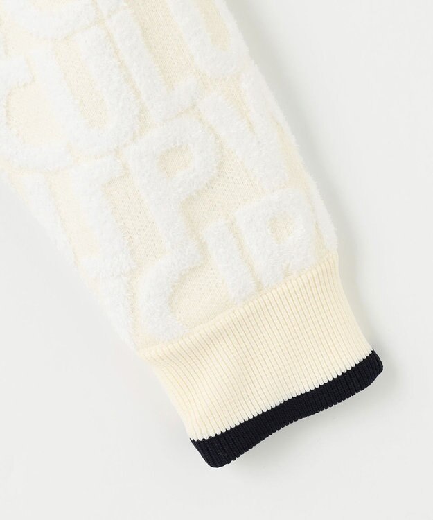 PW CIRCULUS 【WOMEN】【防風/蓄熱】総ロゴ ニット フーデッド ブルゾン ホワイト系