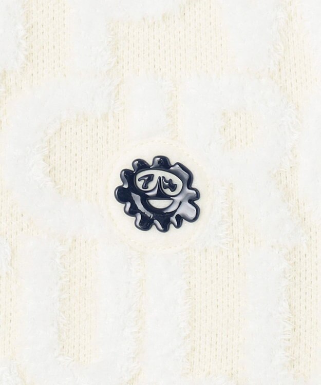 PW CIRCULUS 【WOMEN】【防風/蓄熱】総ロゴ ニット フーデッド ブルゾン ホワイト系