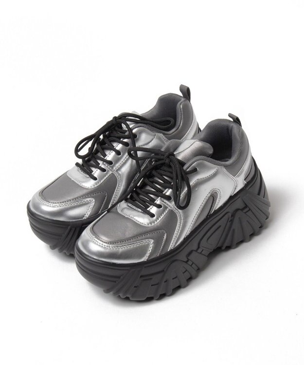 WEGO ボリュームレースアップスニーカー 柄1