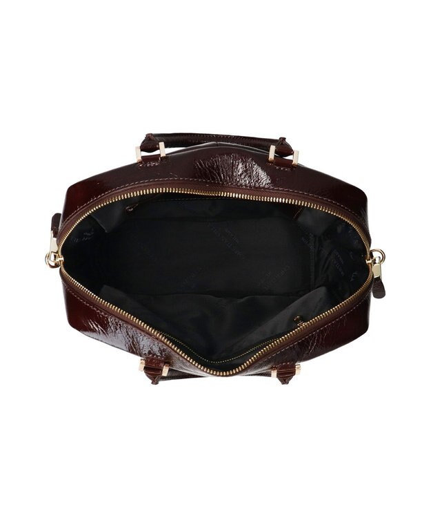 INTER-CHAUSSURES 【CHRISTIAN VILLA】センターシームハンドバッグ ダークブラウン