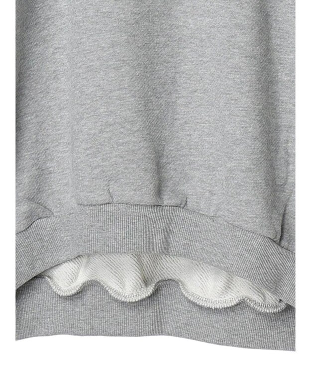 AMERICAN HOLIC ポケット付きバックドレープ裏毛プルオーバー Light Gray Mixture