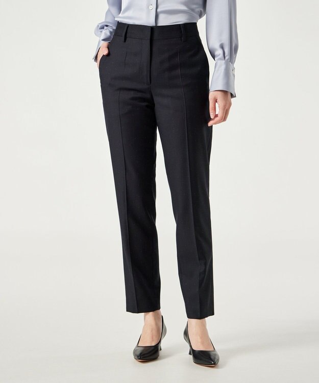 Paul Smith ドビーピンドット テーパードパンツ ネイビー