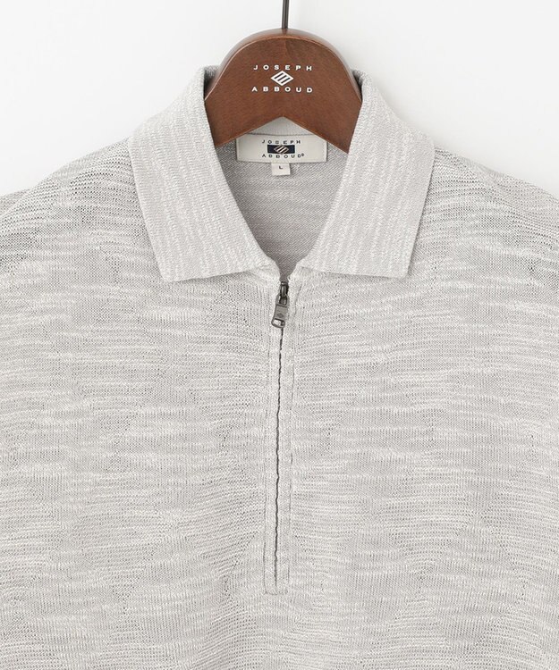 JOSEPH ABBOUD 【サスティナブル】スラブギマ ポロシャツ ライトグレー系
