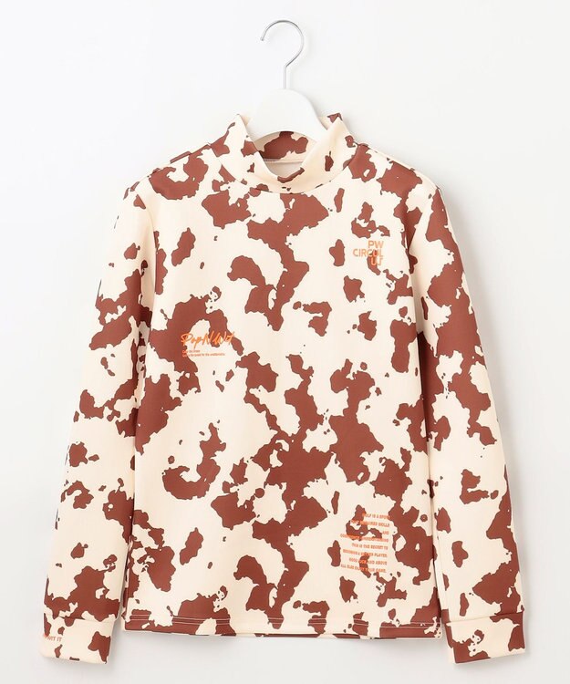 PW CIRCULUS 【ストレッチ / 快適 / 一枚でサマになる】【WOMEN】NEW PINTO柄ロングスリーブモック T ベージュ系5