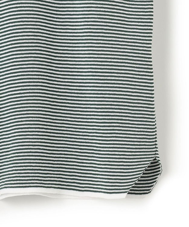 J.PRESS MEN 【Tシャツ感覚で着られる新感覚ニット】ボーダーニット ロングスリーブＴシャツ グリーン系1