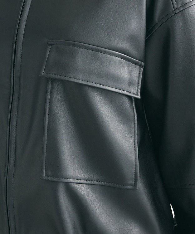 Green Parks フェイクレザージャケット Black