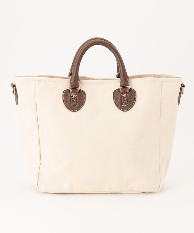 UNBILLION Otias 8号キャンバスシュリンクレザートートバッグ ブラウン