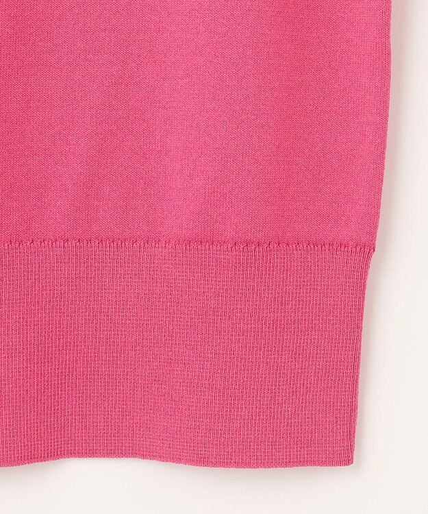 組曲 【5色展開・洗える】MINA半袖 カラーカーディガン オールドローズ系