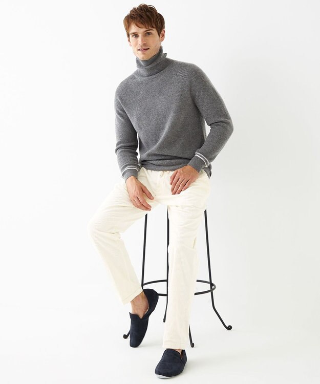 JOSEPH ABBOUD MOUNTAIN 【SPACE／UNISEX】ピュアカシミアアンダイド タートルネック グレー系